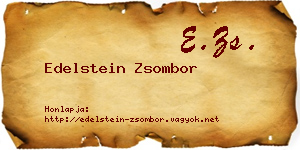 Edelstein Zsombor névjegykártya
